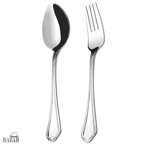 سرویس قاشق و چنگال 57 پارچه ناب استیل مدل ونیز - Image 3
