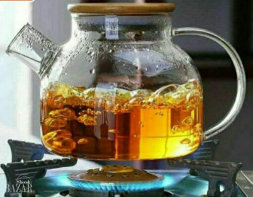 قوری پیرکس شعله مستقیم در چوبی - Image 3