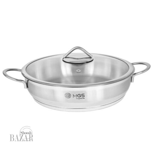 تابه استیل سایز 28 دودسته ام جی اس کد PS4116 از بازار شوش تهران