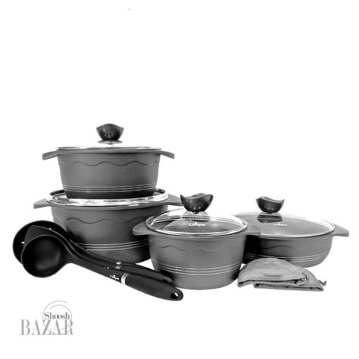 سرویس-قابلمه-11-پارچه-طوسی-بلا-یونیک-کد8815
