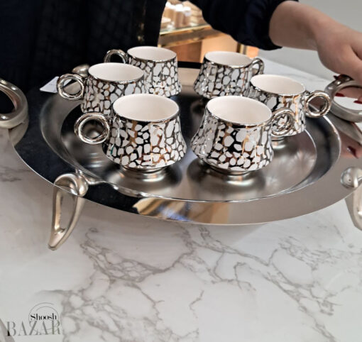 فنجان قهوه طرح سنگ نسترن از بازار شوش تهران