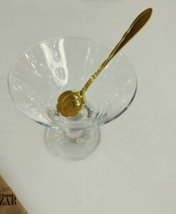 قاشق چای خوری طلایی طرح برگ از فروشگاه اینترنتی بازار شوش تهران