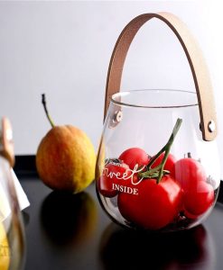 سطل یخ دسته چرمی پیرکس و جا کاردی پیرکس از بازار شوش تهران