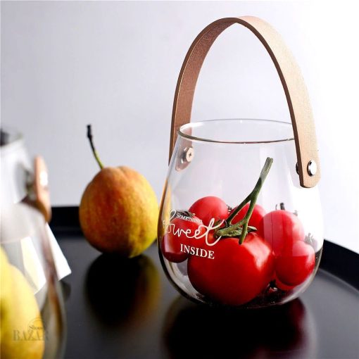 سطل یخ دسته چرمی پیرکس و جا کاردی پیرکس از بازار شوش تهران
