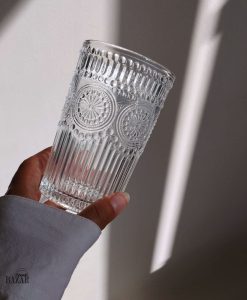 لیوان بلند طرح برجسته طرح زارا بازار شوش تهران