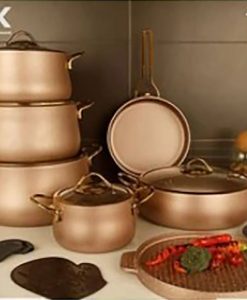 سرویس قابلمه 16 پارچه دورو طلایی بی وی کی کد 714516 از فروشگاه اینترنتی بازار شوش تهران