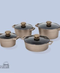 سرویس قابلمه 8 پارچه مدل دیاموند بژ یونیک کد 8503