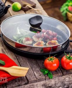 تابه چدنی بیضی دردار مدل آنجلو نالینو کد 0128 از فروشگاه اینترنتی بازار شوش تهران