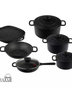 سرویس قابلمه چدن 10 پارچه مدل بونا نالینو کد 0168 از فروشگاه اینترنتی بازار شوش تهران