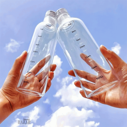 بطری آب پیرکس و شیشه ای درجه دار نوشیدنی طرح ایکیا بازار شوش تهران