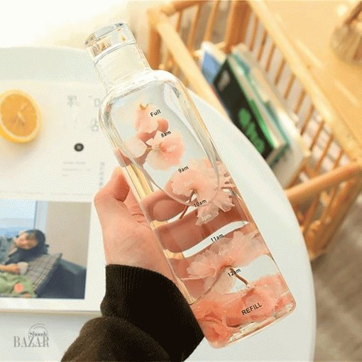 بطری آب پیرکس و شیشه ای درجه دار نوشیدنی طرح ایکیا بازار شوش تهران