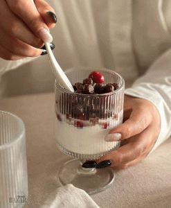 گیلاس پایه کوتاه خطی و شیاردار چین از فروشگاه اینترنتی بازار شوش تهران