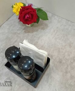 استند جا ادویه و دستمال مربع فلزی کافه ای از فروشگاه اینترنتی بازار شوش