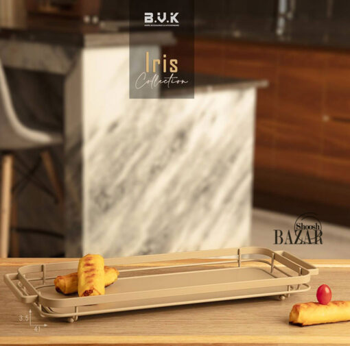 سینی فلزی مستطیل بزرگ بی وی کی کد کد 466337 در فروشگاه اینترنتی بازار شوش