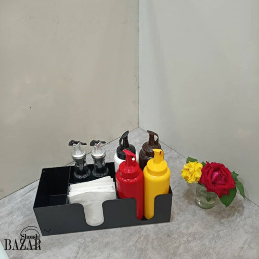 نظم دهنده 4 خانه فلزی مشکی کافه ای از فروشگاه اینترنتی بازار شوش