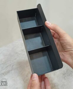 استند و نظم دهنده سه خانه مشکی فلزی