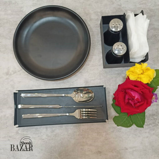 رست قاشق و چنگال دو سایز فلزی کافه ای در فروشگاه اینترنتی بازار شوش