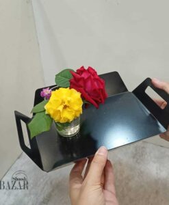 سینی دسته دار لبه باز فلزی از فروشگاه اینترنتی بازار شوش
