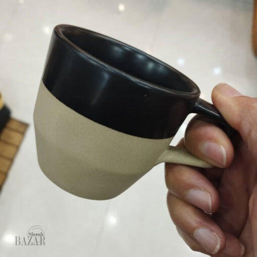 ست قوری و فنجان مشکی 2 رنگ سرامیک در فروشگاه اینترنتی بازار شوش
