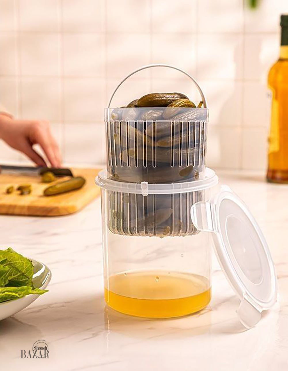 ظرف نگهدارنده ترشی 1.3 لیتر لیمون کد 2429